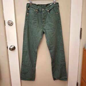 Levi's 501 Green Denim Jeans_2